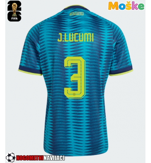 Moške Nogometnih dresov Kolumbija Jhon Lucumi #3 Gostujoči SP 2026 Kratki rokavi Moške Nogometnih dresov Kolumbija Jhon Lucumi #3 Gostujoči SP 2026 Kratki rokavi
